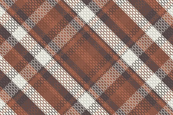 Tartan Plaid Pattern Texture Warm Color Vector Illustration — Stock Vector