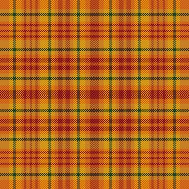 Tartan desenli, desenli ve sıcak renkli. Vektör illüstrasyonu.
