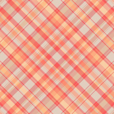 Tartan desenli, desenli ve sıcak renkli. Vektör illüstrasyonu.