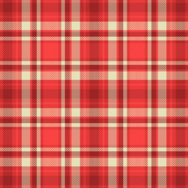 Tartan desenli, desenli ve sıcak renkli. Vektör illüstrasyonu.