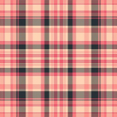 Tartan desenli, desenli ve sıcak renkli. Vektör illüstrasyonu.