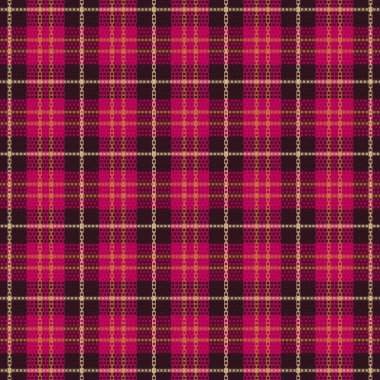 Tartan desenli, desenli ve sıcak renkli. Vektör illüstrasyonu.
