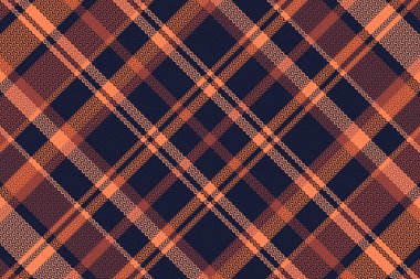 Tartan desenli, desenli ve sıcak renkli. Vektör illüstrasyonu.