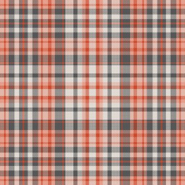 Tartan desenli, desenli ve sıcak renkli. Vektör illüstrasyonu.