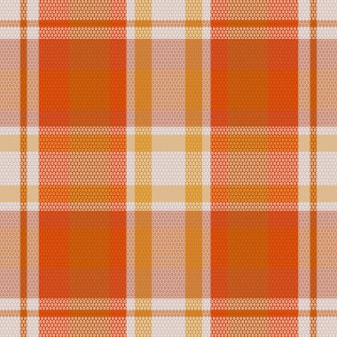 Tartan desenli, desenli ve sıcak renkli. Vektör illüstrasyonu.