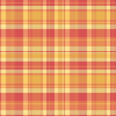 Tartan desenli, desenli ve sıcak renkli. Vektör illüstrasyonu.