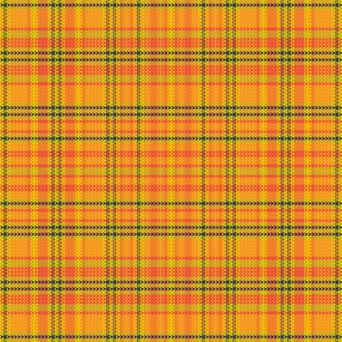 Tartan desenli, desenli ve sıcak renkli. Vektör illüstrasyonu.