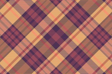 Tartan desenli, desenli ve sıcak renkli. Vektör illüstrasyonu.