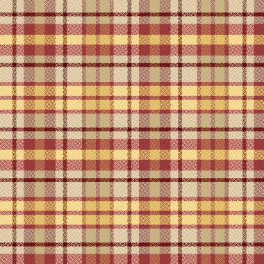 Tartan desenli, desenli ve sıcak renkli. Vektör illüstrasyonu.