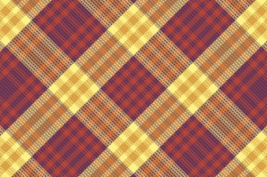 Tartan desenli, desenli ve sıcak renkli. Vektör illüstrasyonu.