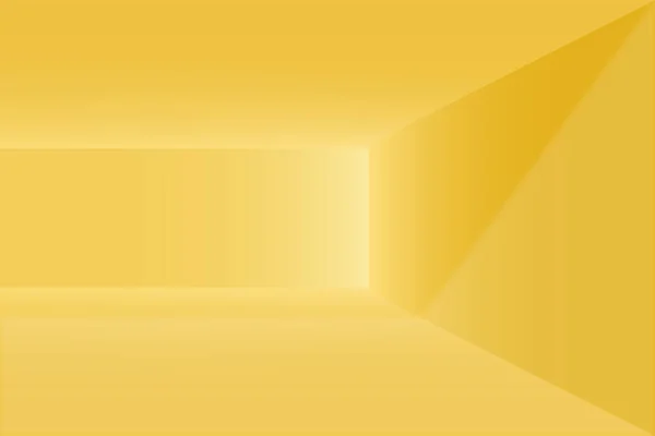 Минималистский Пустой Желтый Фон Комнаты Светом Векторная Иллюстрация — стоковый вектор