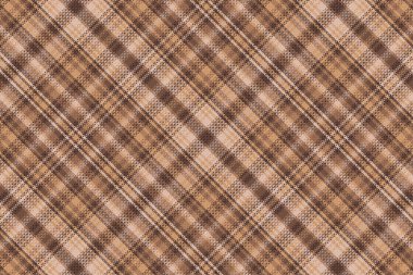 Tartan desenli, desenli ve kahve renkli. Vektör illüstrasyonu.