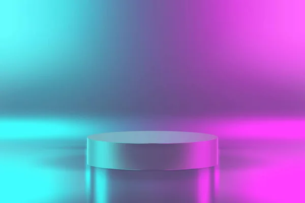 Gradient Blue Pink Podium Background Vector Illustration — Stockvektor