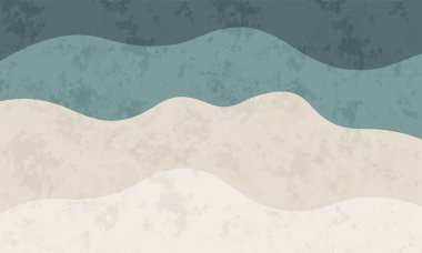 Minimalist curve shape with grunge texture. Vector illustration.