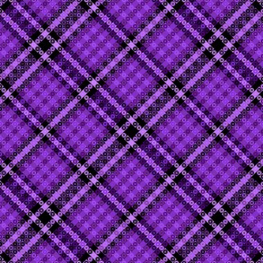 Tartan or plaid night color pattern. Vector illustration.