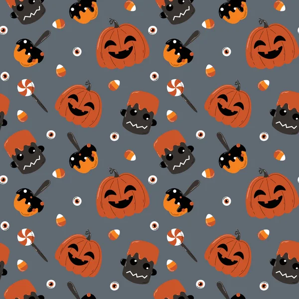 Halloween Pattern Seamless Style Vector Illustration — Wektor stockowy