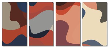 Abstract wavy set background. Abstract illustration. Vector illustration.