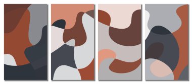 Abstract wavy set background. Abstract illustration. Vector illustration.