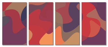 Soyut dalgalı set arka planı. Soyut arkaplan. Soyut dalgalı set arka planı. Vektör illüstrasyonu.