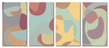 Soyut dalgalı set arka planı. Soyut arkaplan. Soyut dalgalı set arka planı. Vektör illüstrasyonu.