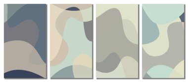Abstract wavy set background. Abstract background. Vector illustration.