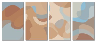 Abstract wavy set background. Abstract background. Vector illustration.