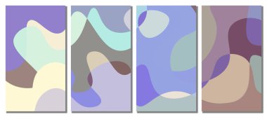 Abstract wavy set background. Abstract background. Vector illustration.