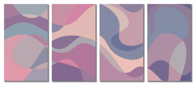 Abstract wavy set background. Abstract background. Vector illustration.