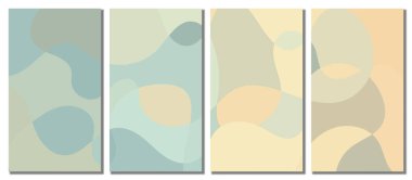 Abstract wavy set background. Abstract background. Vector illustration.