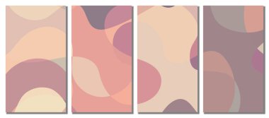Abstract wavy set background. Abstract background. Vector illustration.
