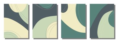 Minimalist abstract hand drawn set background. Vector illustration.