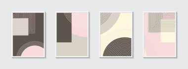 Minimalist abstract hand drawn set background. Vector illustration.