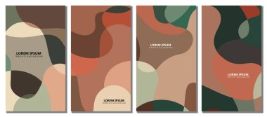 Abstract wavy set background. Abstract background. Vector illustration.