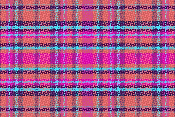 Modèle Couleur Rétro Tartan Plaid Illustration Vectorielle — Image vectorielle