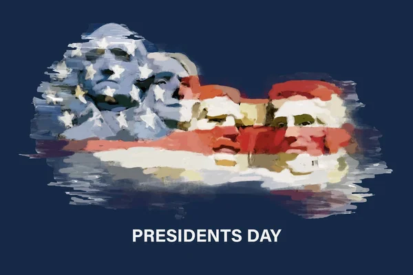大統領の日の背景 水彩のデザイン ベクターデザインイラスト — ストックベクタ