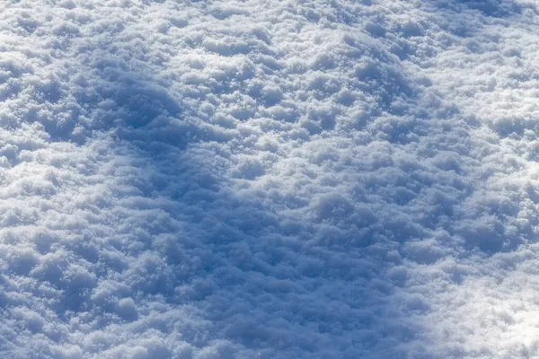 Textura Fondo Nieve Invierno Con Sombra Primer Plano — Foto de Stock