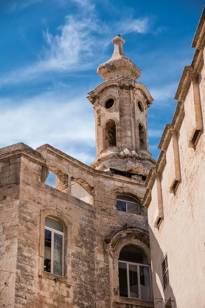 Detalj Klocktornet Katedralen Monopoli Apulien Italien — Stockfoto