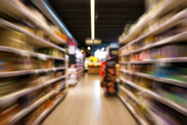 Imagen Borrosa Abstracta Con Efecto Movimiento Del Fondo Del Supermercado — Foto de Stock