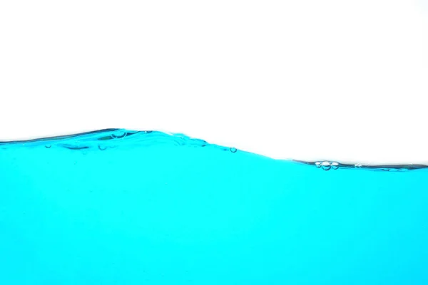 Onda Água Azul Bolhas Fundo Branco — Fotografia de Stock