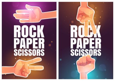 Rock, paper, scissors posters clipart