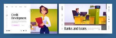 Banka kredileri, kredi geliştirme hizmetleri afişleri