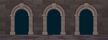 Duvardaki kemerler antik kaledeki taş tuğlalardan.