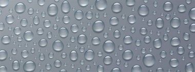 Gri arkaplandaki su damlacıklarının dokusu