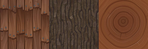 Wooden textures for game, wood roof overlap tiles