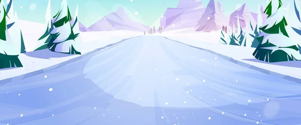 Piste de montagne de neige pour le ski et le snowboard — Image vectorielle
