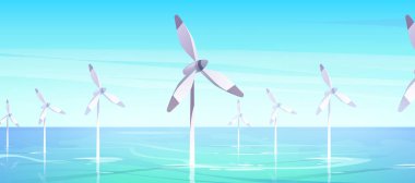 Denizdeki yel değirmenleri ve rüzgar enerjisiyle açık deniz çiftliği
