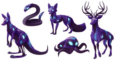 Hayvan robotlar, cyborglar kanguru, yılan, tilki, geyik