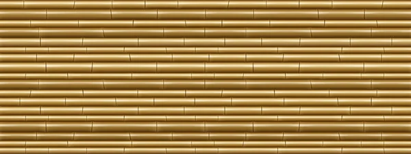 Pared de bambú marrón textura patrón sin costuras — Vector de stock