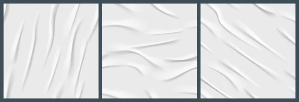 Wit gelijmde papieren textuur, naadloos patroon — Stockvector