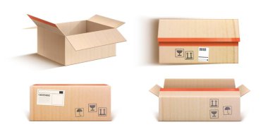 Paket ve teslimat için karton kutular